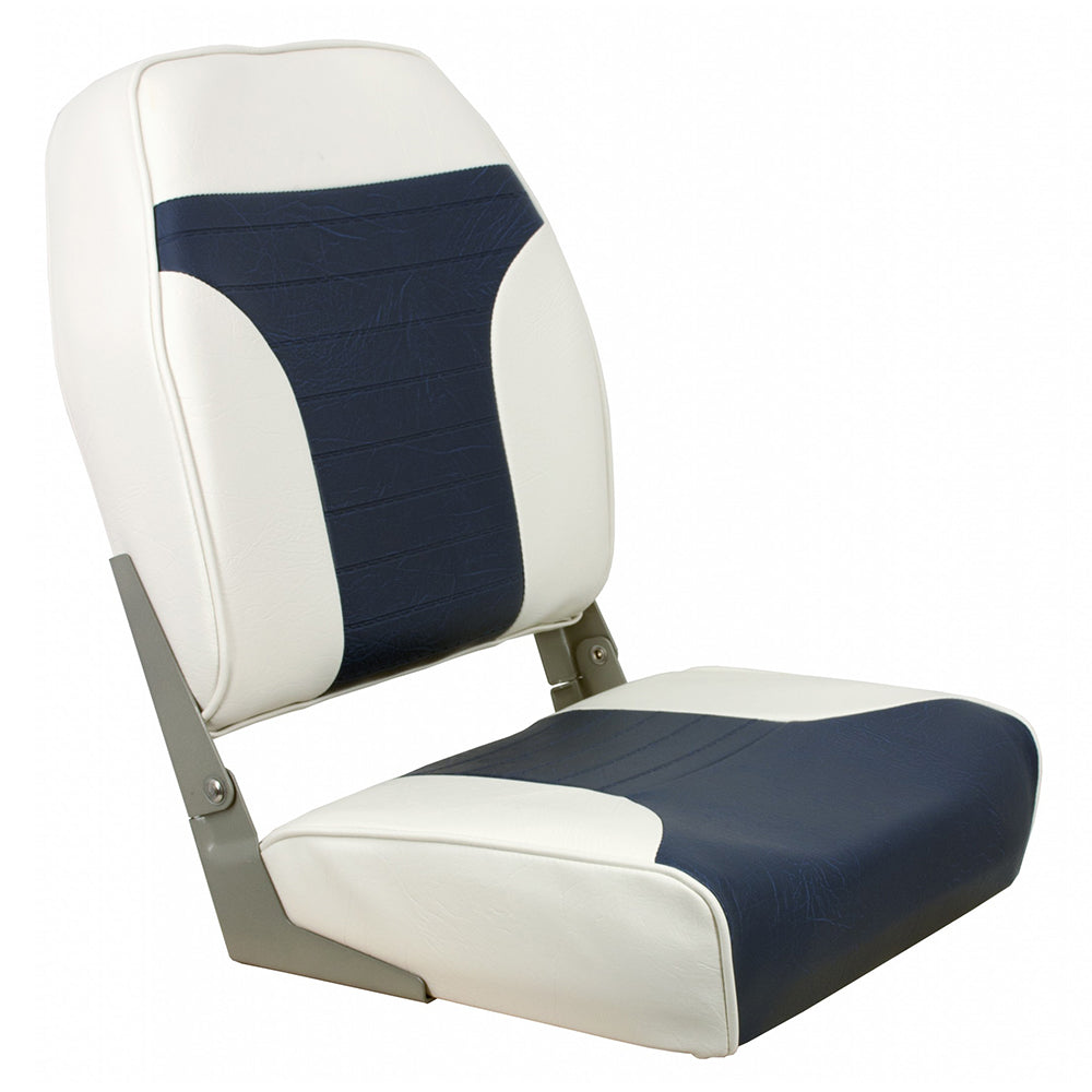 Springfield High Back MultiColor Folding Seat  WhiteBlue 1040667