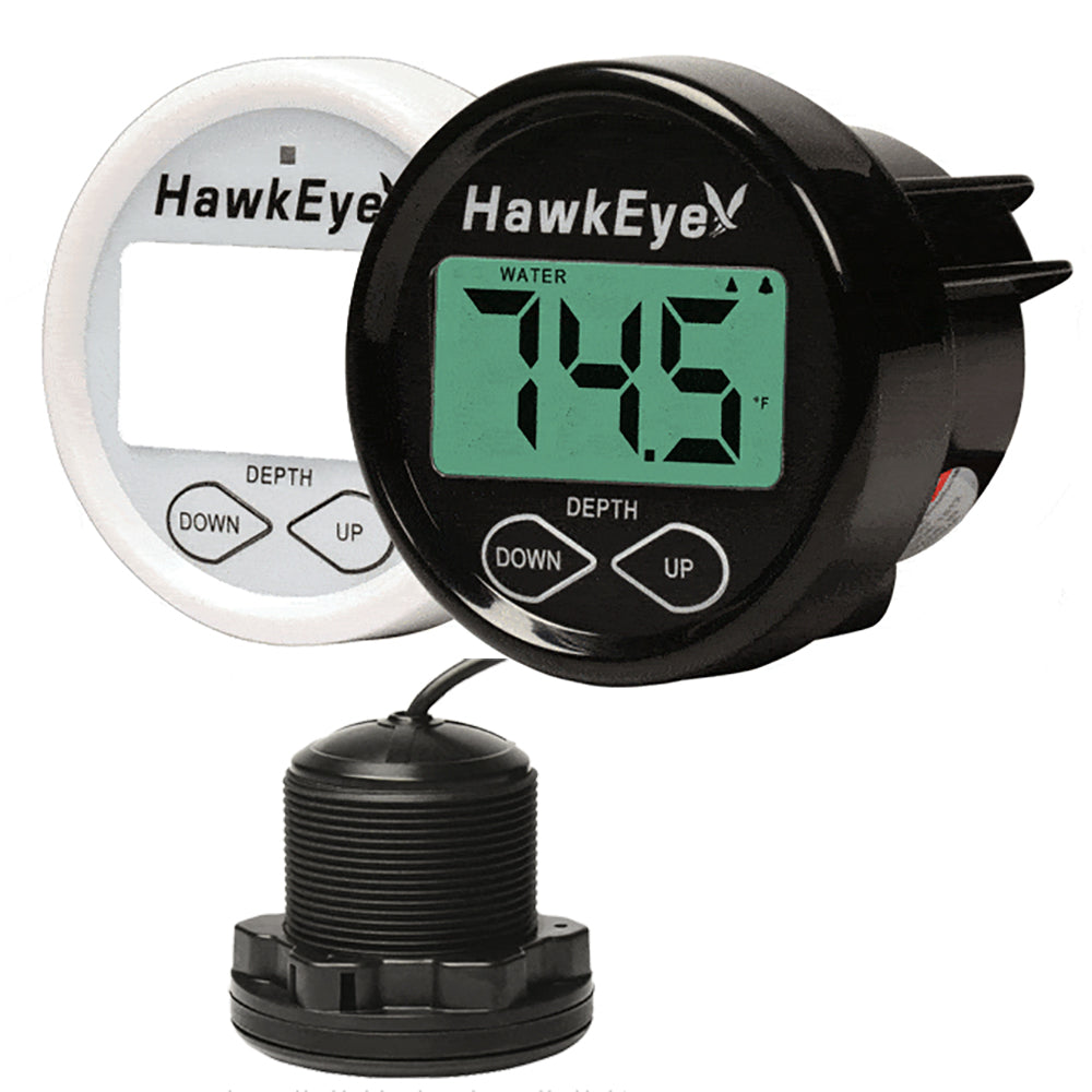 Hawkeye DepthTrax InDash Digital Depth  Temp Gauge  ThruHull DT2BXTH