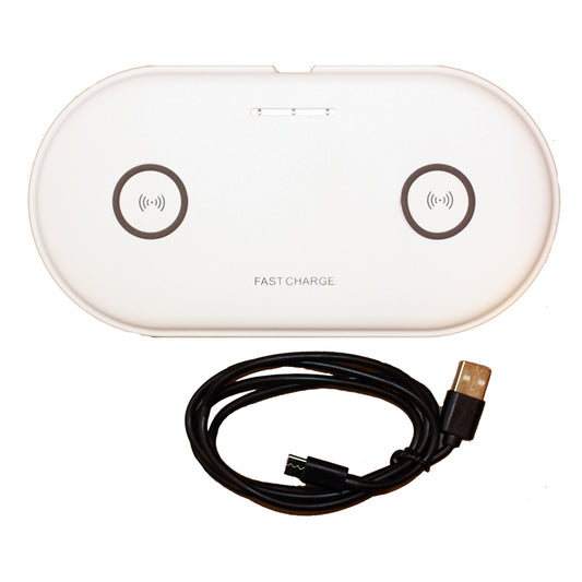 Lunasea Dual Qi Charge Pad  USB Powered Power Supply Not Included LLB63AU0100
