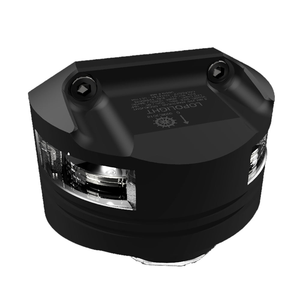 Lopolight Series 301011  Masthead Light wDeck Light  5NM  Vertical Mount  White  Black Housing 301011DLXB15M
