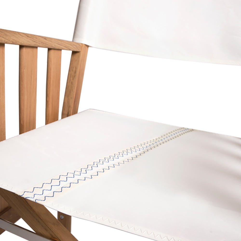 Whitecap Directors Chair II wSail Cloth Seating  Teak 61054