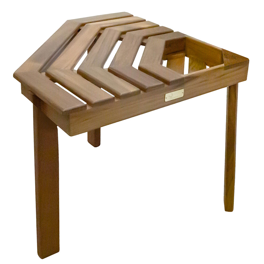 Whitecap ShowerCorner Stool  Teak WT63106