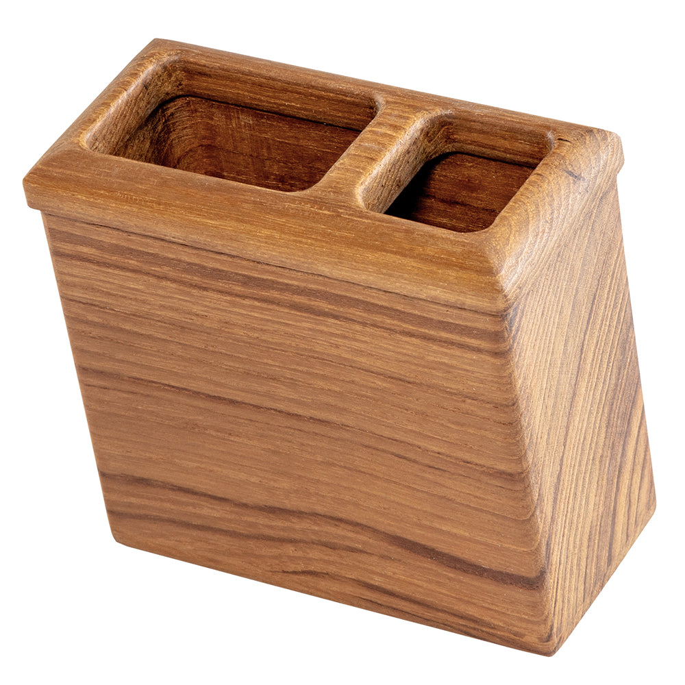 Whitecap Square Toothbrush Holder Oiled  Teak 63111