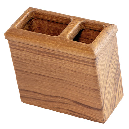 Whitecap Square Toothbrush Holder Oiled  Teak 63111