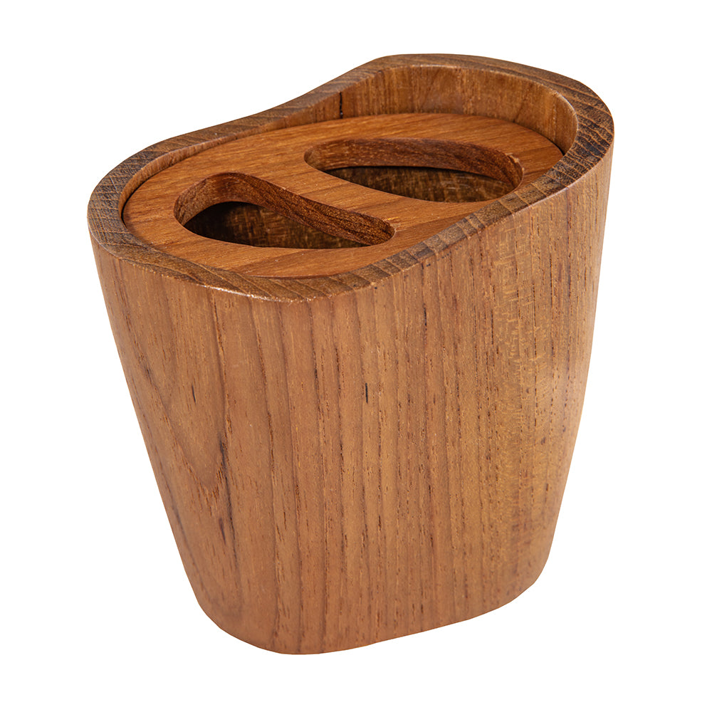 Whitecap Oval Toothbrush Holder Oiled  Teak 63112