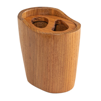 Whitecap Oval Toothbrush Holder Oiled  Teak 63112