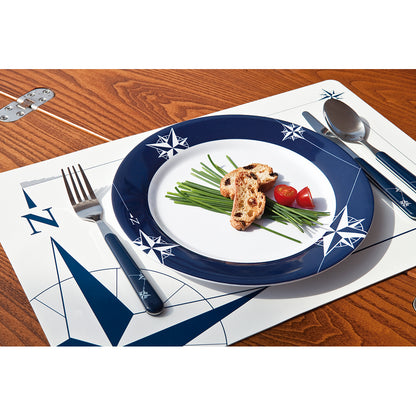 Marine Business Melamine NonSlip Flat Round Dinner Plate  NORTHWIND  10 Set of 6 15001C