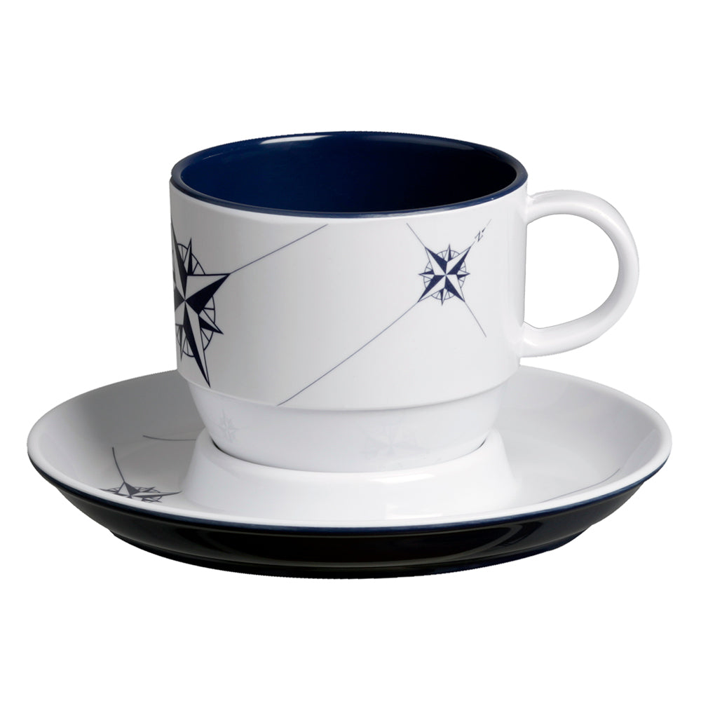 Marine Business Melamine Tea Cup  Plate Breakfast Set  NORTHWIND  Set of 6 15005C