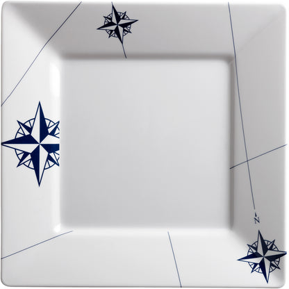 Marine Business Melamine Square Flat Dinner Plate  NORTHWIND  10 x 10 Set of 6 15021C