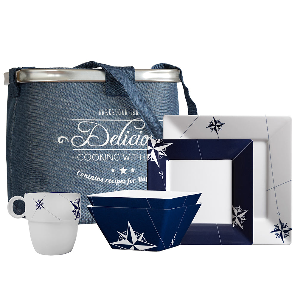 Marine Business Melamine Square Tableware  Basket  NORTHWIND  Set of 24 15146