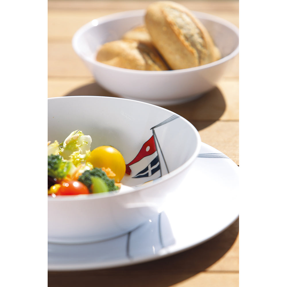 Marine Business Melamine Deep Round Soup Plate  REGATA  88 Set of 6 12002C