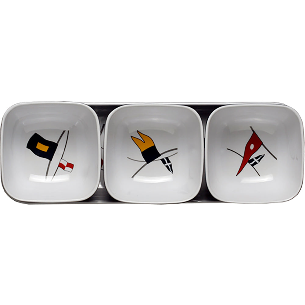 Marine Business Melamine Snack Set  REGATA  Set of 4 12013