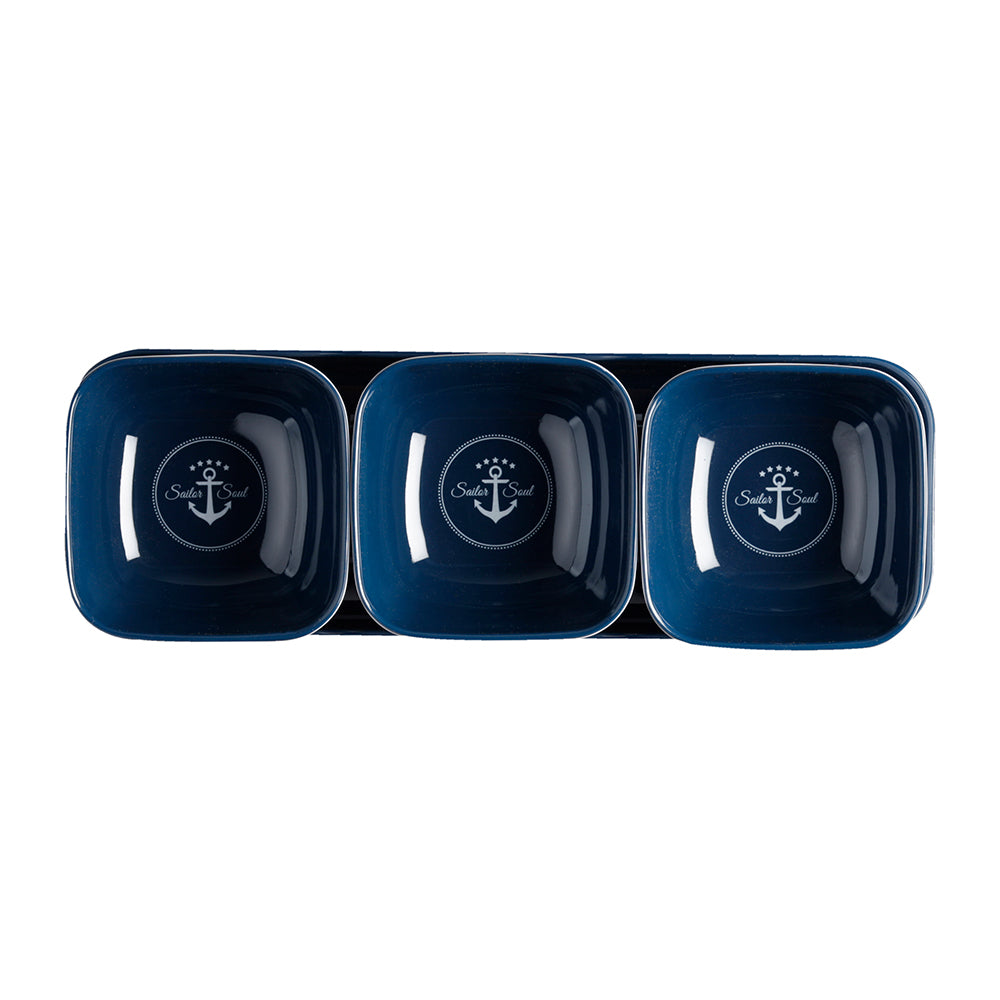 Marine Business Melamine Snack Set  SAILOR SOUL  Set of 4 14013