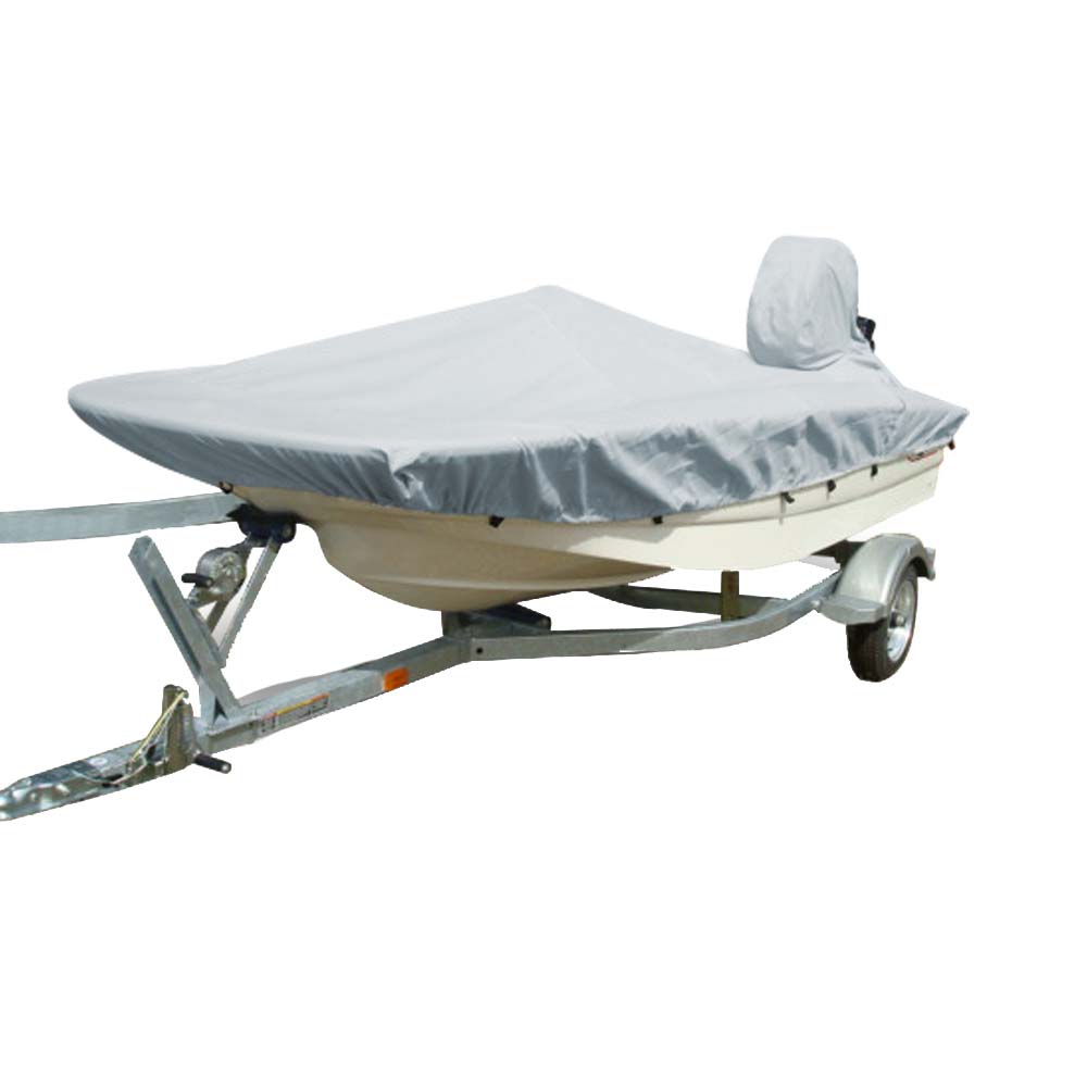 Carver SunDURA StyledtoFit Boat Cover f135 Whaler Style Boats with Side Rails Only  Grey 71513S11