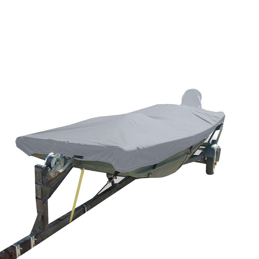 Carver PolyFlex II StyledtoFit Boat Cover fExtra Wide 145 Open Jon Boats  Grey 74201EXF10