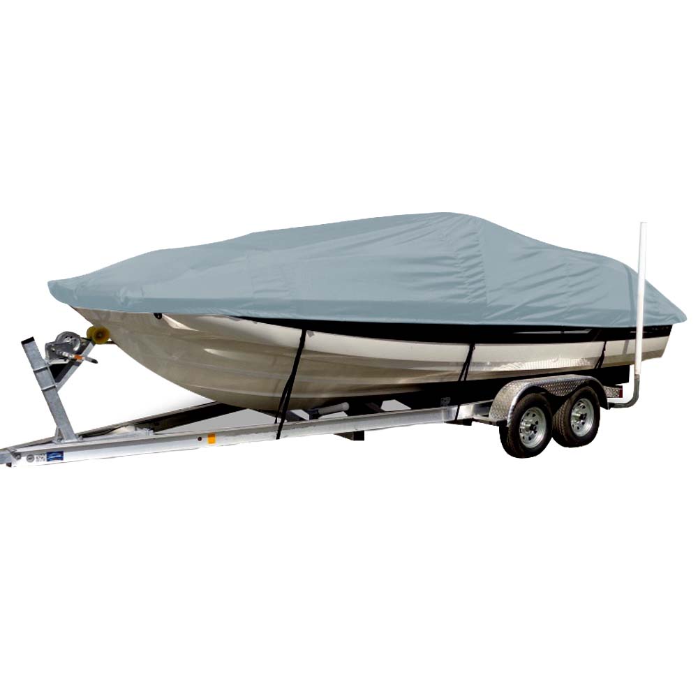 Carver SunDURA StyledtoFit Boat Cover f225 Sterndrive Deck Boats wLow Rails  Grey 75122S11
