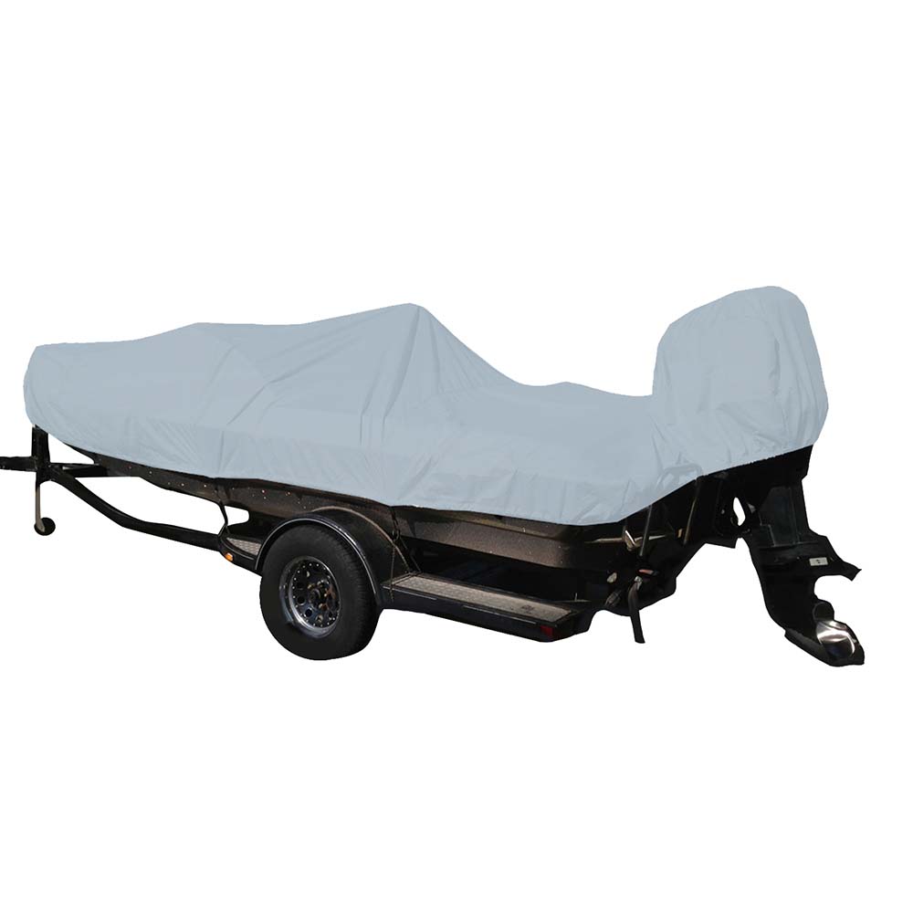 Carver PolyFlex II StyledtoFit Boat Cover f195 Fish  Ski Style Boats wWalkThru Windshield  Grey 77319F10