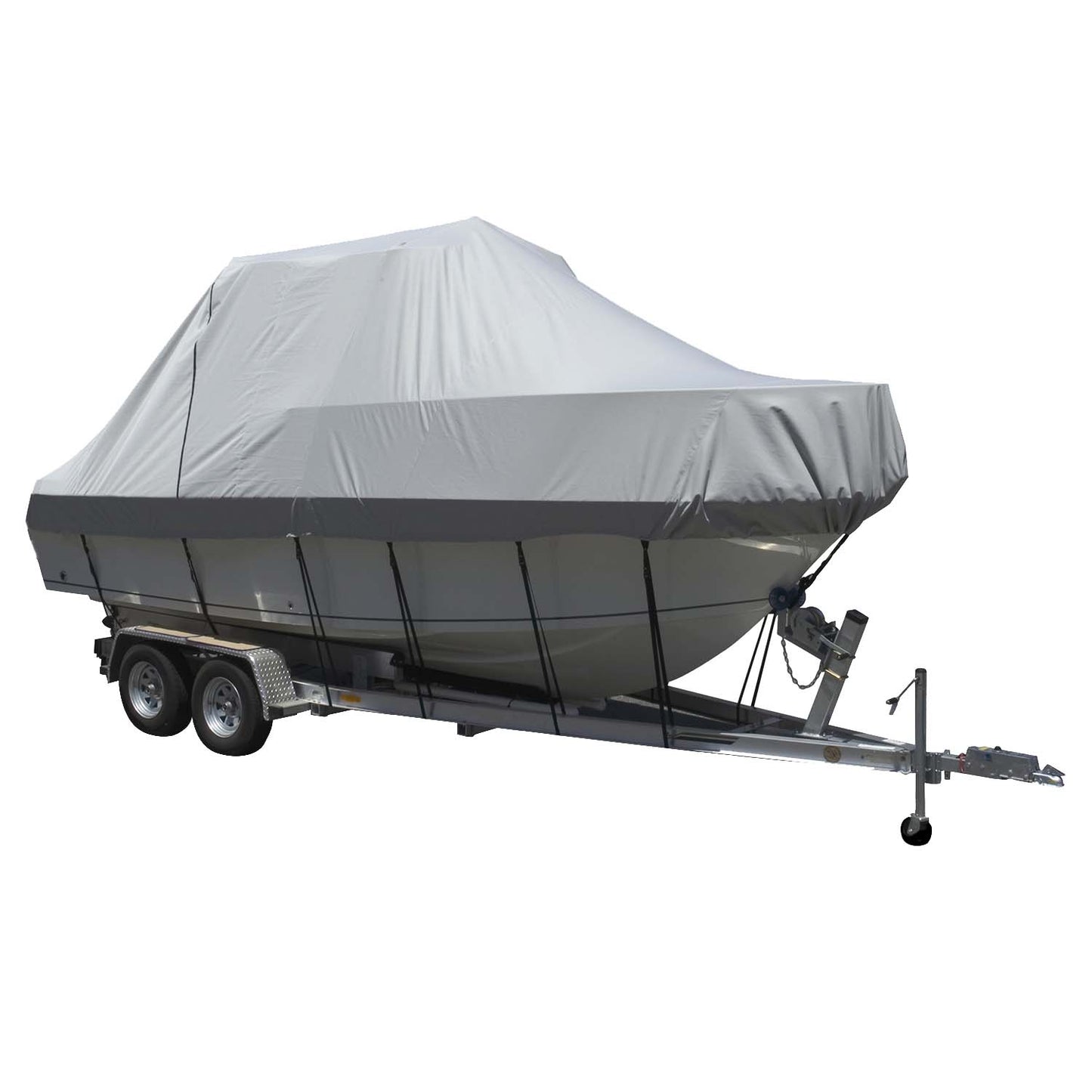 Carver SunDURA Specialty Boat Cover f225 Walk Around Cuddy  Center Console Boats  Grey 90022S11