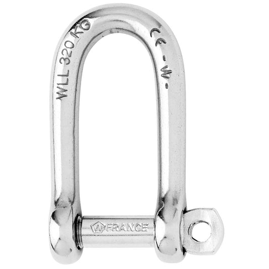 Wichard SelfLocking Long D Shackle  Diameter 6mm  14 01213