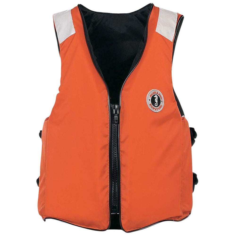 Mustang Classic Industrial Flotation Vest wSOLAS Tape  Orange  XXL MV3196T22XXL216