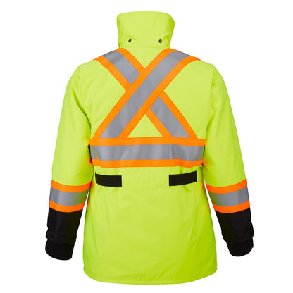 Mustang Classic Flotation Coat  Fluorescent YellowGreenBlack  Large MC1506T3239L206