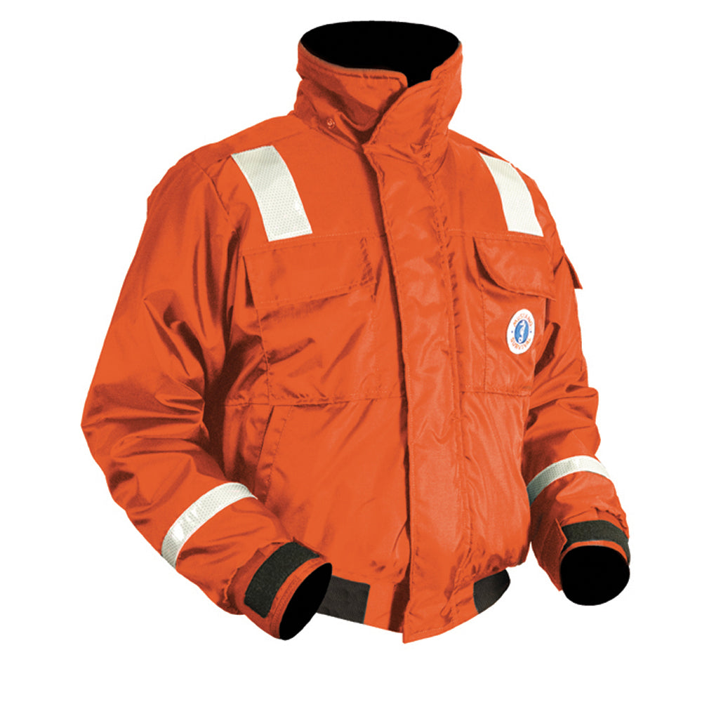 Mustang Classic Flotation Bomber Jacket wReflective Tape  Orange  XXL MJ6214T12XXL206