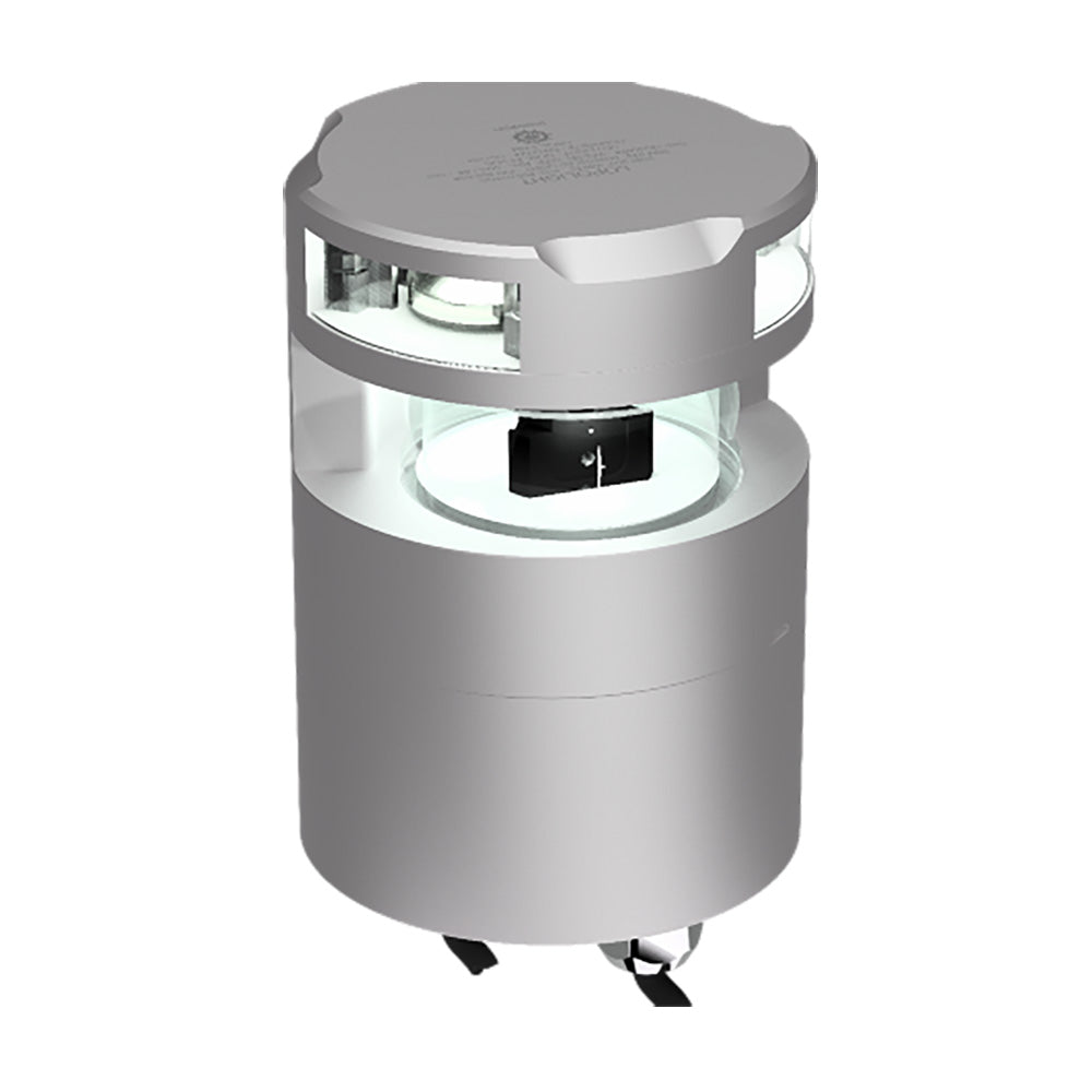 Lopolight Series 300136  6NM Masthead Light  3NM Navigation Light  Horizontal Mount  White  Silver Housing 300136112G2