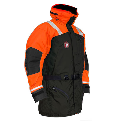 First Watch AC1100 Flotation Coat  HiVis OrangeBlack  Small AC1100OBS