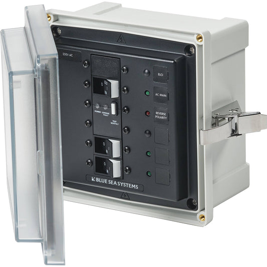 Blue Sea 3122  SMS Panel Enclosure wELCI 16A  2 Branch 8A  230V AC 3122