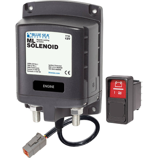 Blue Sea 7718100  MLSeries Solenoid Switch  Deutsch Connector  12V 7718100