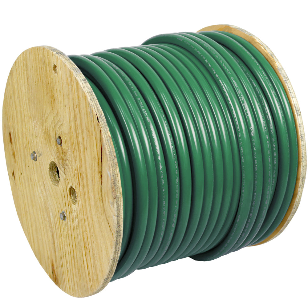 Pacer Green 6 AWG Battery Cable  250 WUL6GN250