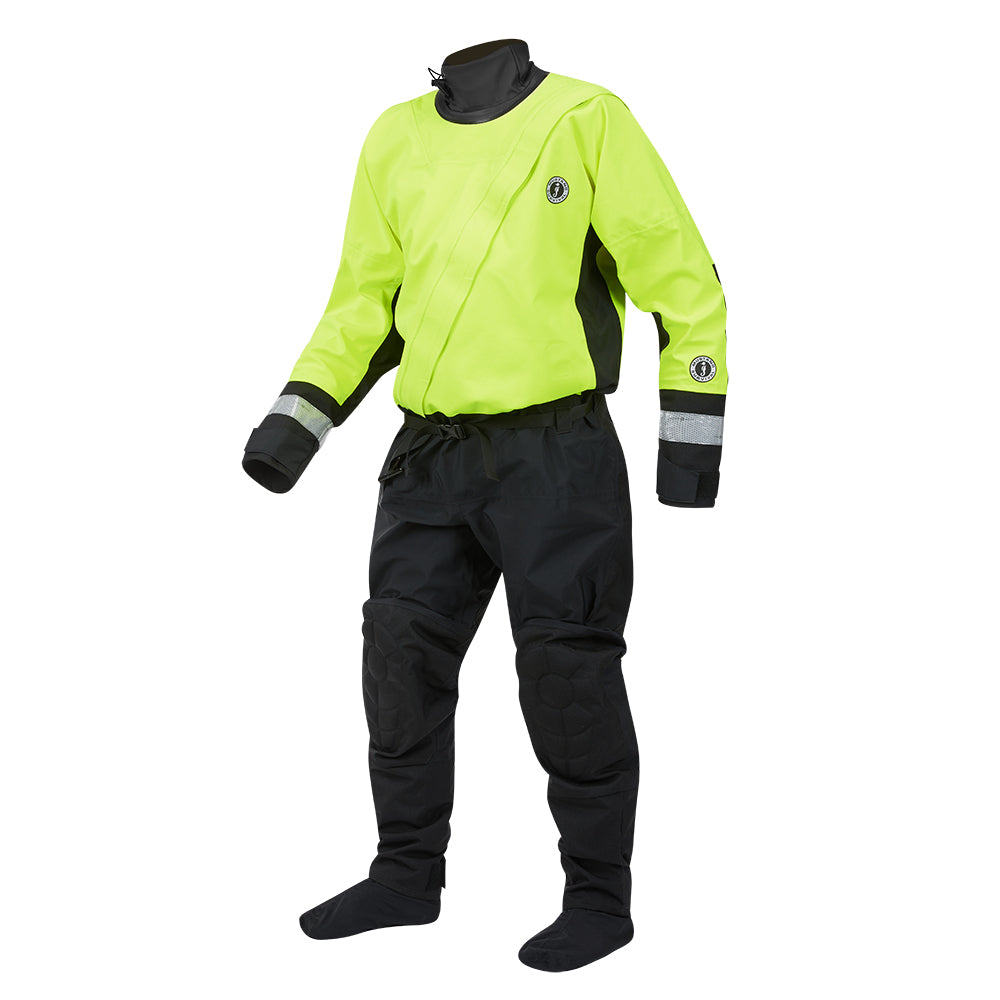 Mustang MSD576 Water Rescue Dry Suit  Fluorescent Yellow GreenBlack  XL MSD57602251XL101