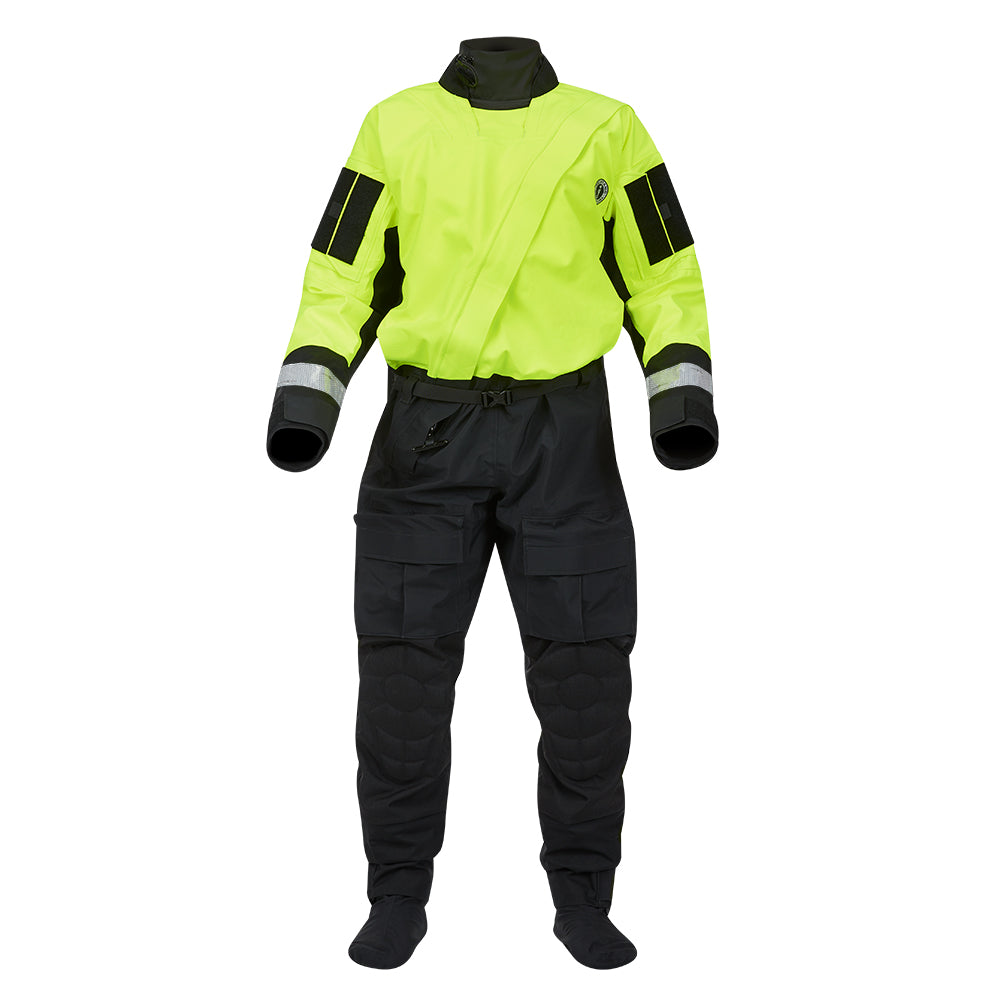 Mustang Sentinel Series Water Rescue Dry Suit  Fluorescent Yellow GreenBlack  Large 1 Long MSD62403251L1L101