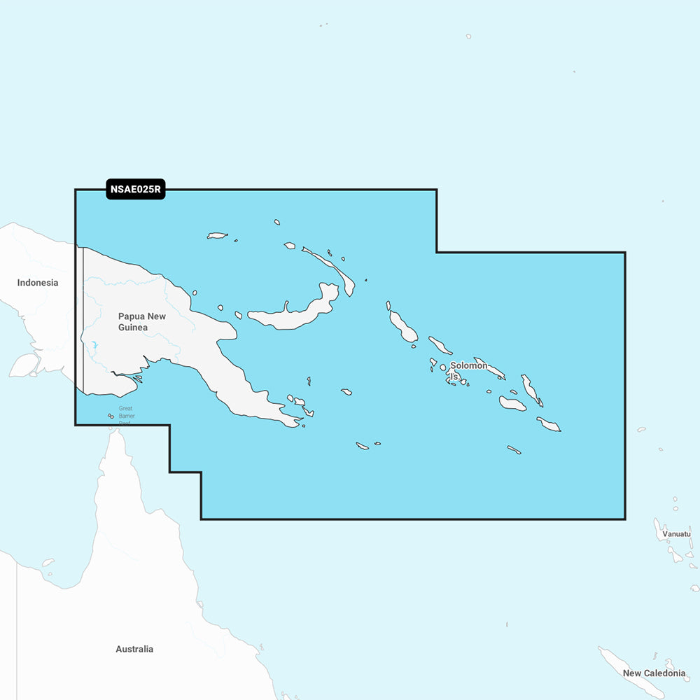 Garmin Navionics NSAE025R  Papua New Guinea  Solomon Islands  Marine Chart 010C122320