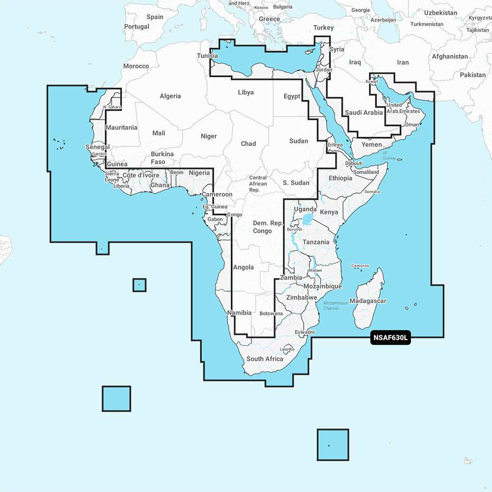 Garmin Navionics NSAF630L  Africa  Middle East  Marine Chart 010C122820