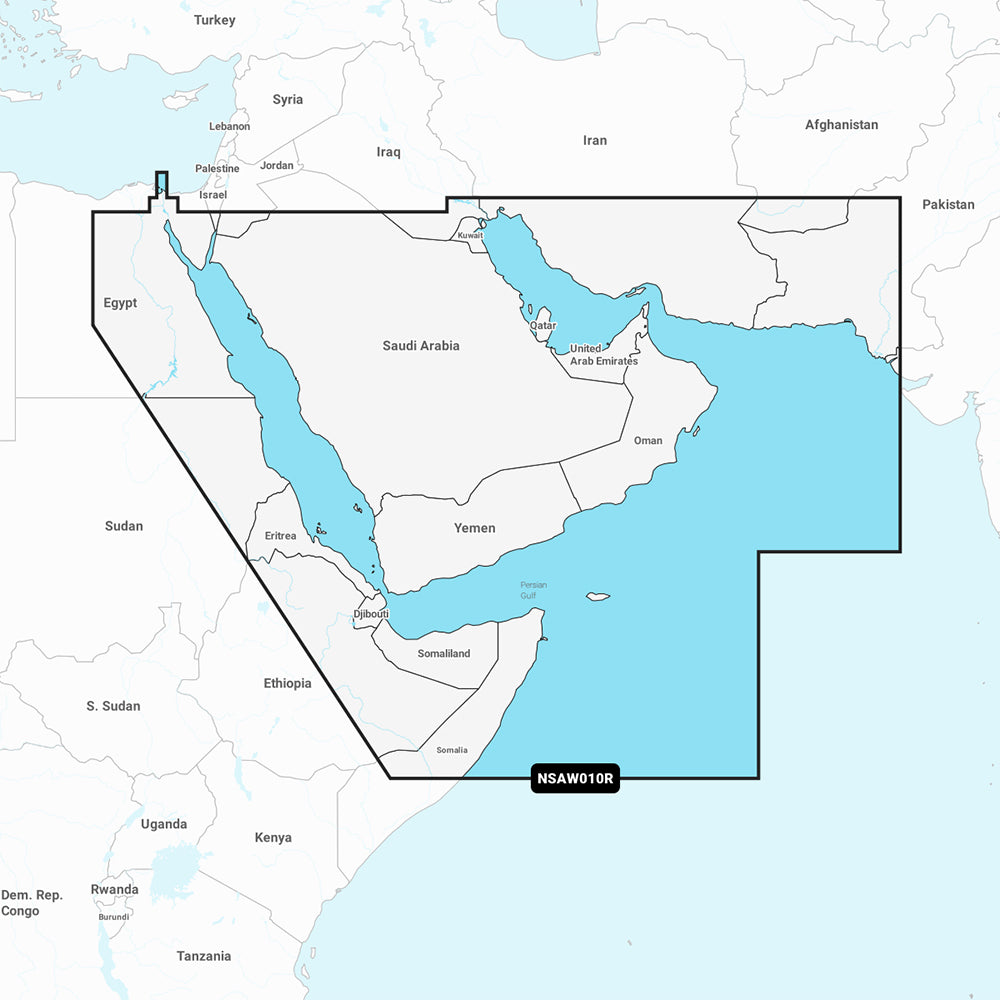 Garmin Navionics NSAW010R  The Gulf  Red Sea  Marine Chart 010C122920