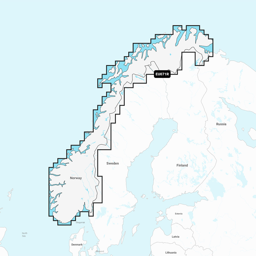 Garmin Navionics NSEU071R  Norway Lakes  Rivers  Inland Marine Chart 010C126620