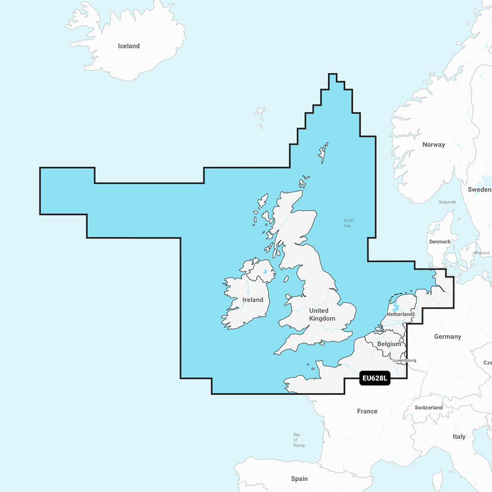 Garmin Navionics NSEU628L  UK Ireland  Holland  Marine Chart 010C127120