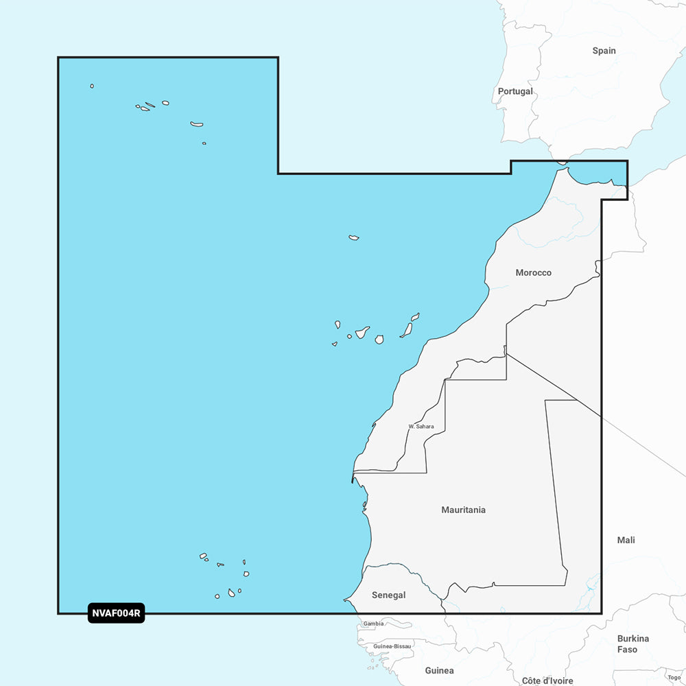 Garmin Navionics Vision NVAF004R  Africa Northwest  Marine Chart 010C122700