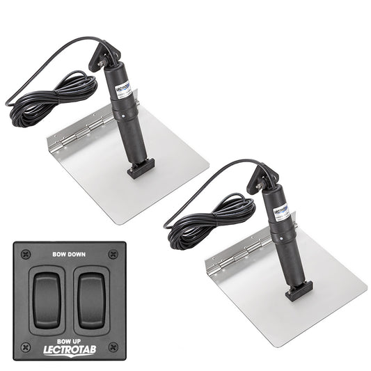 Lectrotab XKA Stainless Steel Trim Tab Kit wRocker Switch  9 x 9 XKAF9X9