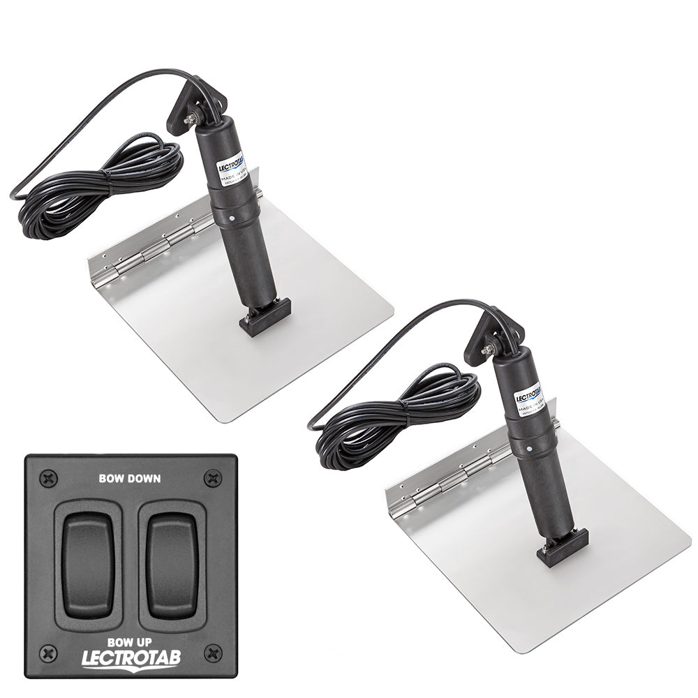 Lectrotab XKA Stainless Steel Trim Tab Kit wRocker Switch  9 x 24 XKAF9X24