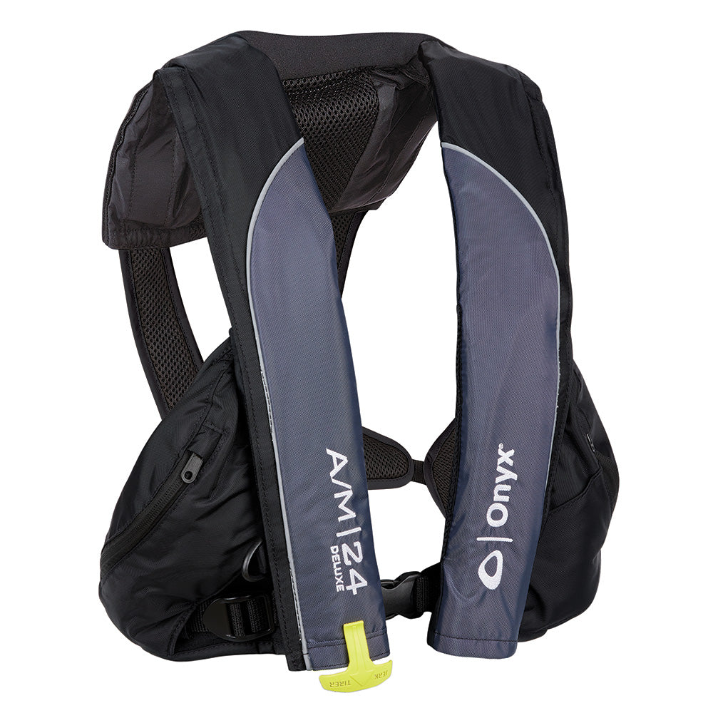 Onyx AM24 Deluxe AutoManual Inflatable PFD  Black  Adult Universal 13210070000423