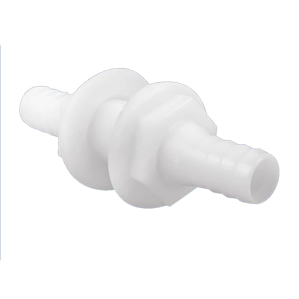 Attwood White Plastic Double Ended Connector  34 Inner Diameter 38783