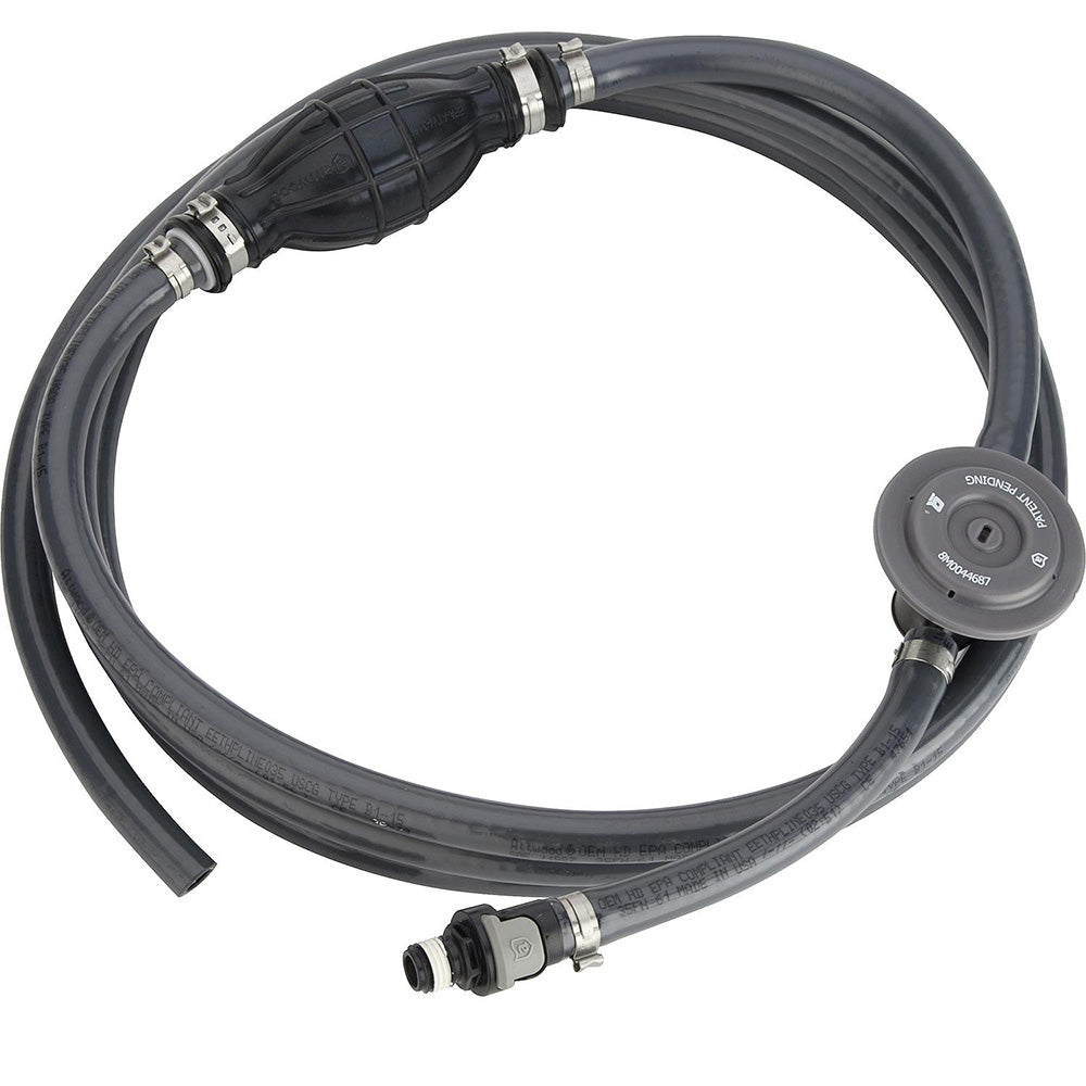 Attwood Universal Fuel Line Kit  38 Dia x 12 Length wSprayless Connectors  Fuel Demand Valve 93812UUSD7