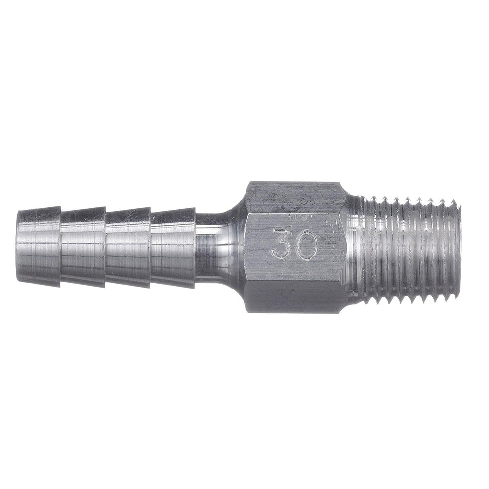 Universal Aluminum Fuel Hose Fitting  14 NPT x 38 Barb  AntiSiphon Valve 88FAS0146
