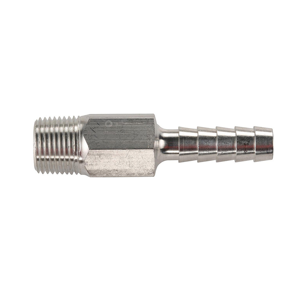 Universal Aluminum Fuel Hose Fitting  38 NPT x 38 Barb  AntiSiphon Valve 88FAS0386