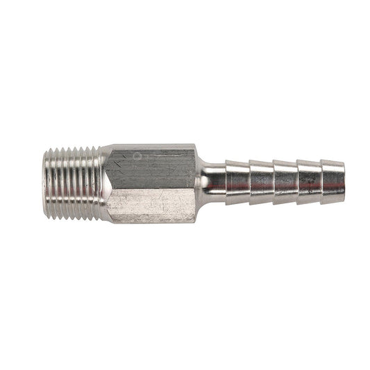 Universal Aluminum Fuel Hose Fitting  38 NPT x 38 Barb  AntiSiphon Valve 88FAS0386