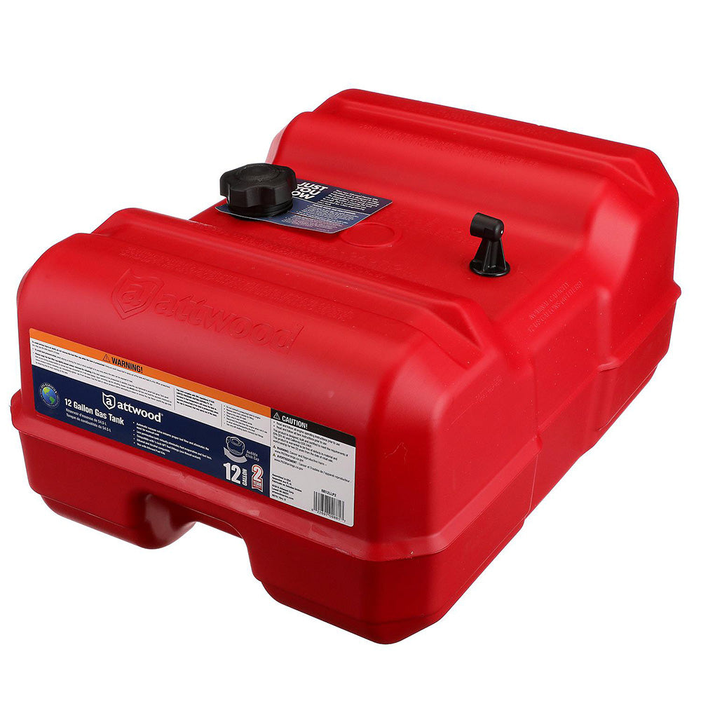 Attwood Portable Low Profile Fuel Tank  12 Gallon wo Gauge 8812LLP2