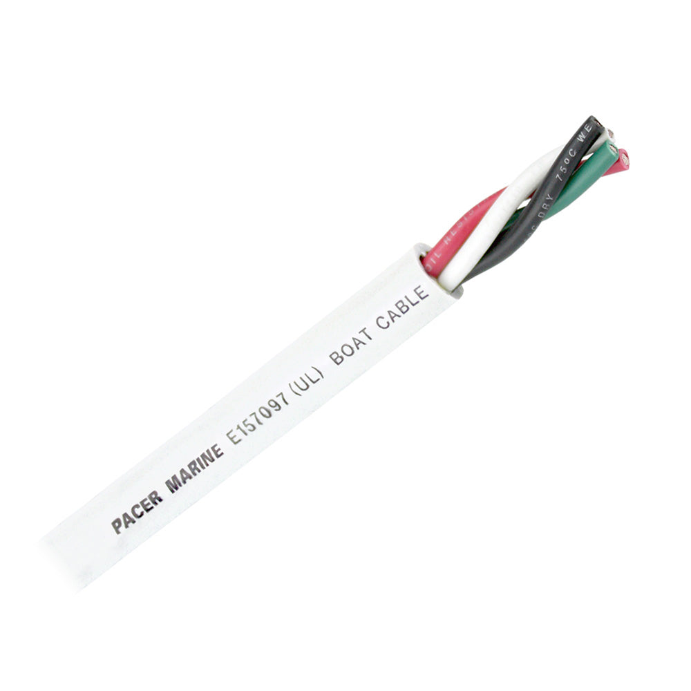 Pacer Round 4 Conductor Cable  250  164 AWG  Black Green Red  White WR164250